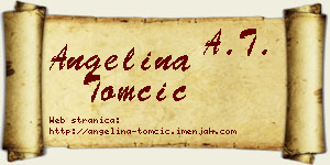 Angelina Tomčić vizit kartica